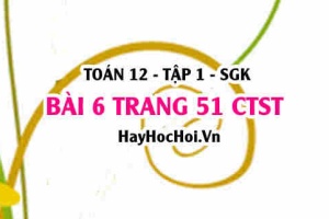 Bài 6 trang 51 Toán 12 tập 1 Chân trời sáng tạo